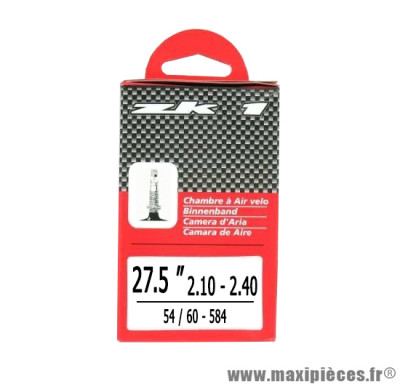 Chambre à air ZK1 27,5x2,10 à 2,40 valve Presta 40mm 265g *Déstockage !
