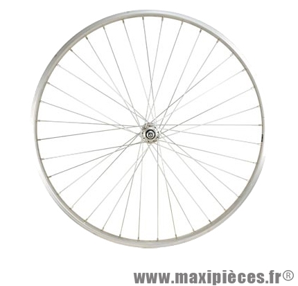 Roue complete VTC avant 28 pouces 700C en alu Maxi pieces velo