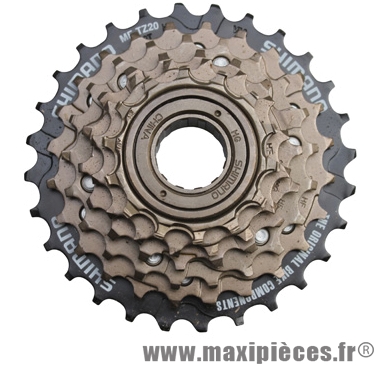 Roue libre vélo 6 vitesses Shimano MF-TZ20 14-28 dents bronze/noir